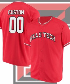 Custom Texas Tech Red Raiders Red Jersey College Baseball