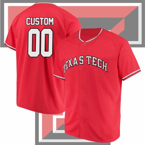 Custom Texas Tech Red Raiders Red Jersey College Baseball