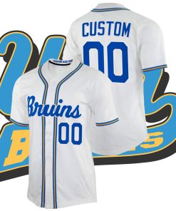 Custom UCLA Bruins College Baseball White Jersey
