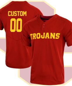 Custom USC Trojans Vapor Elite Two-Button Baseball Jersey - Cardinal