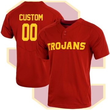 Custom USC Trojans Vapor Elite Two-Button Baseball Jersey - Cardinal