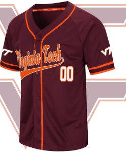 Custom Virginia Tech Hokies Colosseum Turf 'n' Turf Baseball Jersey - Maroon Custom Virginia Tech Hokies Colosseum Turf 'n' Turf Baseball Jersey - Maroon