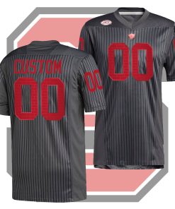 Custom NC State Wolfpack Light it Red College Football Gray Jersey