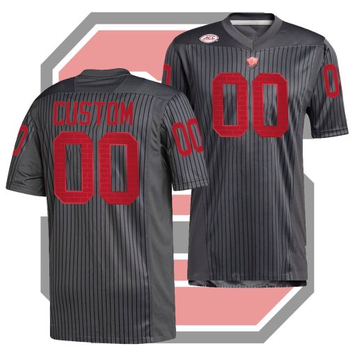 Custom NC State Wolfpack Light it Red College Football Gray Jersey