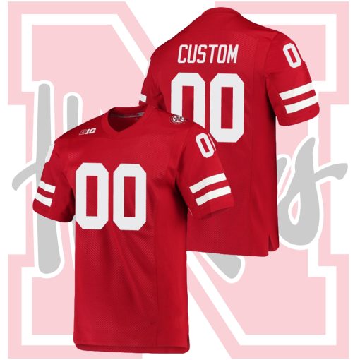 Custom Nebraska Cornhuskers Scarlet College Football Premier Jersey