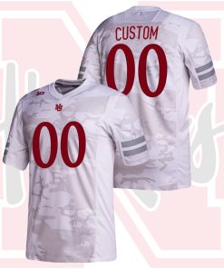 Custom Nebraska Huskers White Premier Strategy Jersey