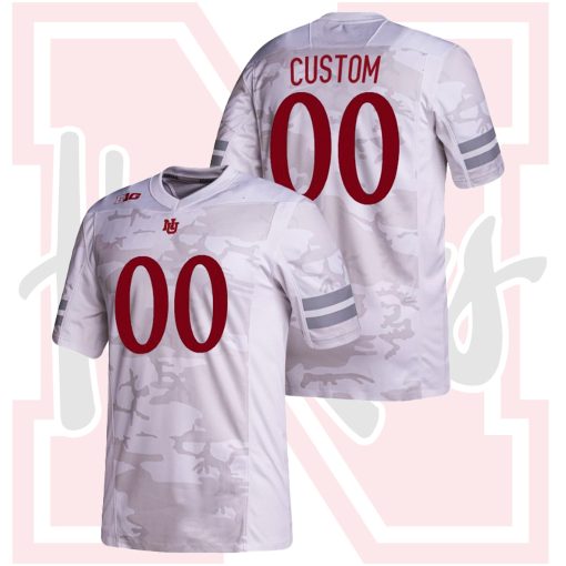 Custom Nebraska Huskers White Premier Strategy Jersey