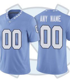 Custom North Carolina Tar Heels Carolina Blue Game College Football Jersey