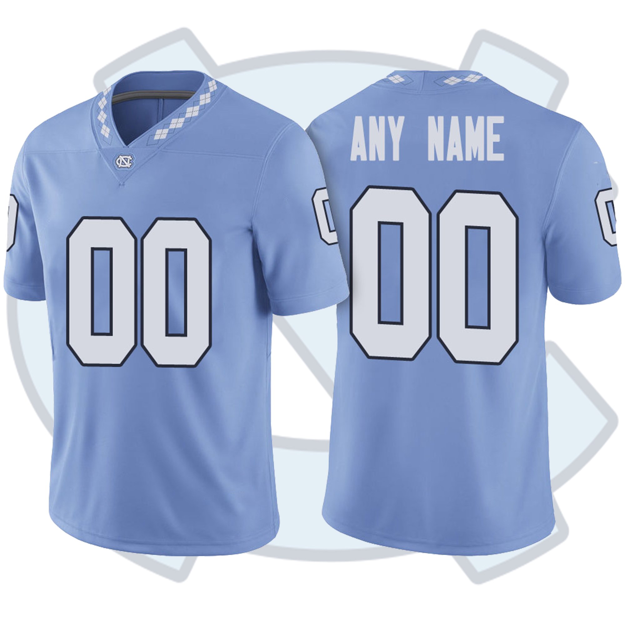 Custom North Carolina Tar Heels Carolina Blue Game College Football Jersey Custom North Carolina Tar Heels Carolina Blue Game College Football Jersey