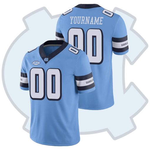 Custom North Carolina Tar Heels Carolina Blue Orange Bowl Game College Football Jersey