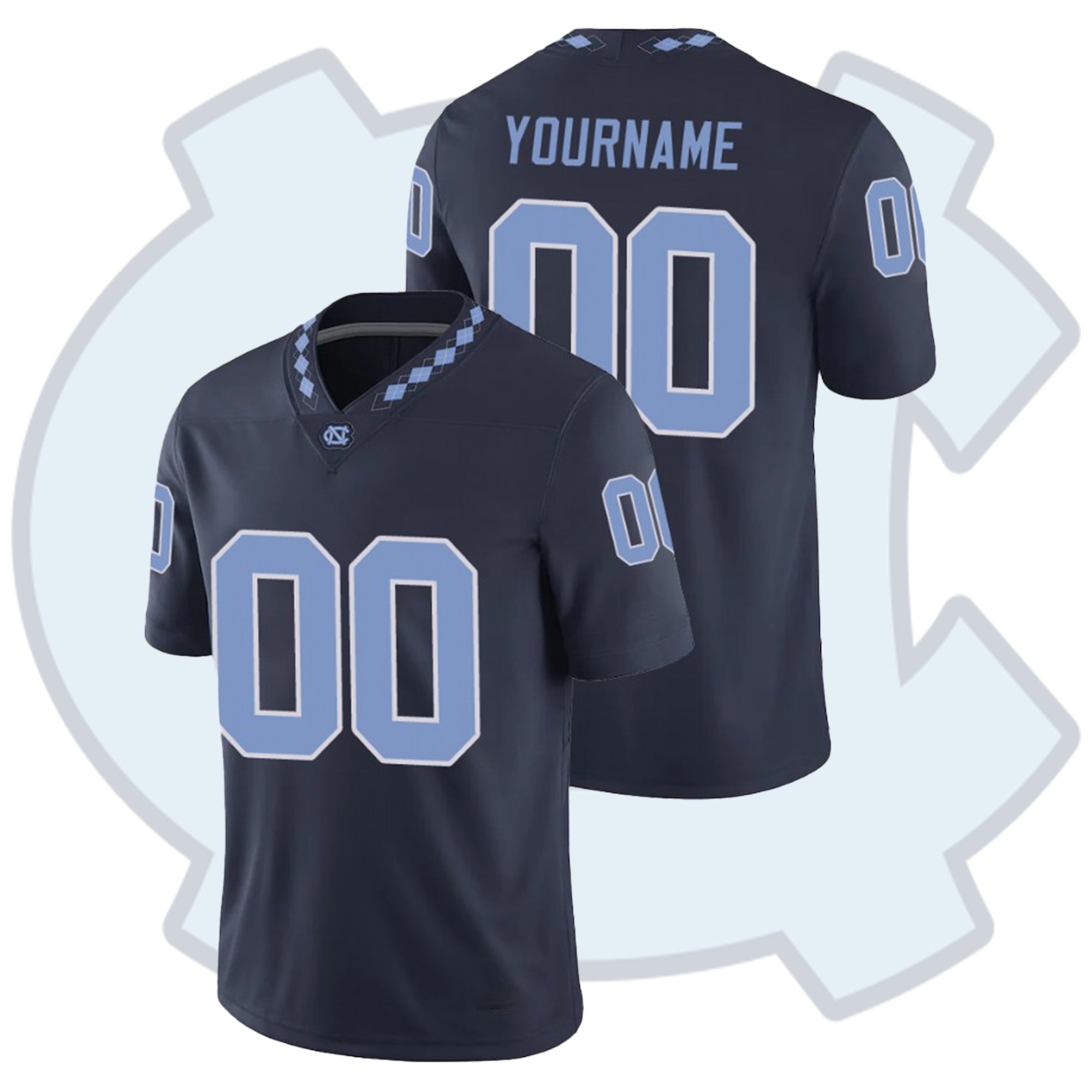 Custom North Carolina Tar Heels Navy College Football Game Jersey Custom North Carolina Tar Heels Navy College Football Game Jersey
