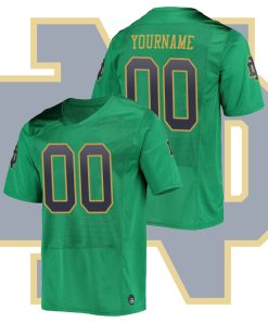 Custom Notre Dame Fighting Irish Green College Football Jersey