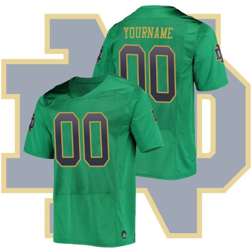 Custom Notre Dame Fighting Irish Green College Football Jersey