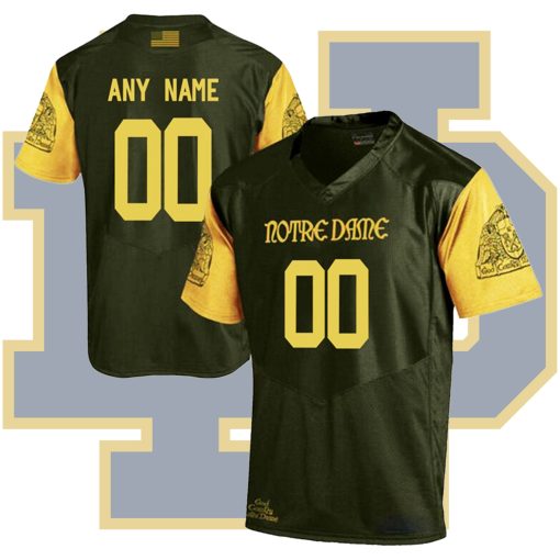 Custom Notre Dame Fighting Irish Olive Green Shamrock Series Limited College Football Jersey