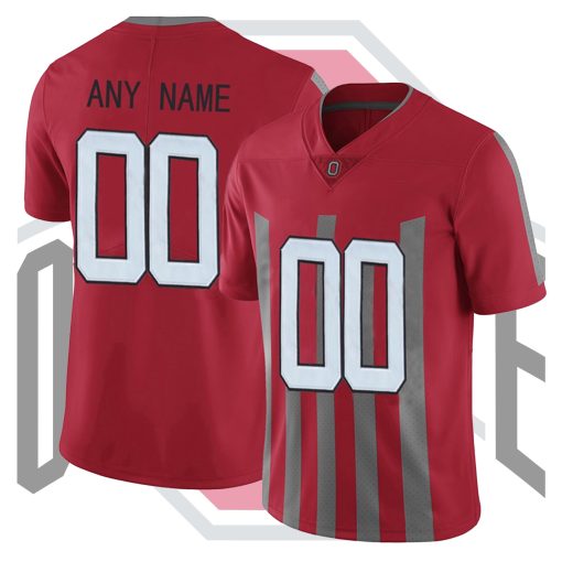 Custom Ohio State Buckeyes Red 1916 Throwback Limited College Football Jersey