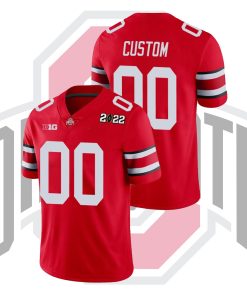 Custom Ohio State Buckeyes Scarlet 2022 National Championship College Football Jersey