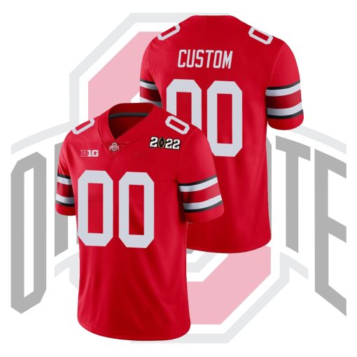 Custom Ohio State Buckeyes Scarlet 2022 National Championship College Football Jersey