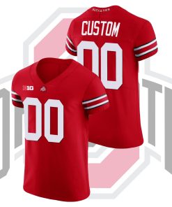 Custom Ohio State Buckeyes Scarlet College Football V-Neck Jersey
