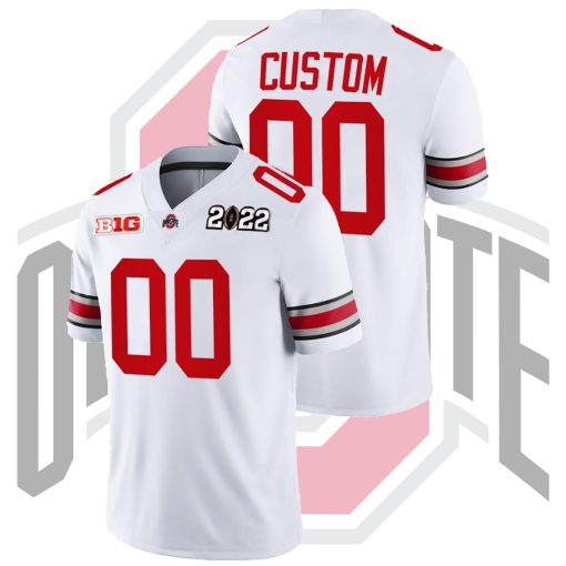 Custom Ohio State Buckeyes White Sugar Bowl Champions College Football Playoff Away Jersey