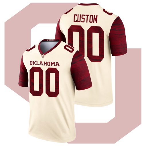 Custom Oklahoma Sooners Cream Legend Alternate College Football Jersey