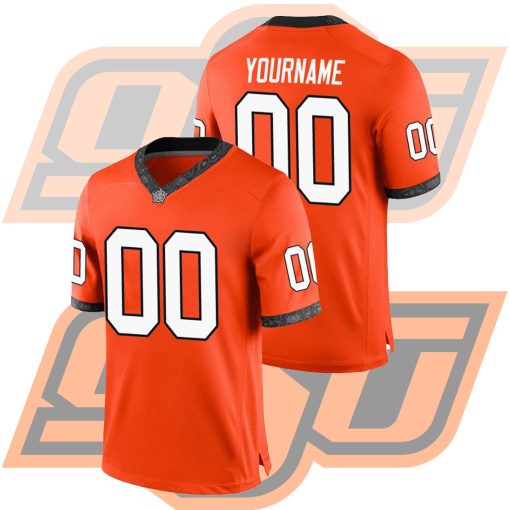 Custom Oklahoma State Cowboys Orange College Football Game Jersey