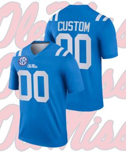 Custom Ole Miss Rebels Blue College Football Legend Jersey
