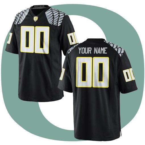 Custom Oregon Ducks Black College Football Jersey