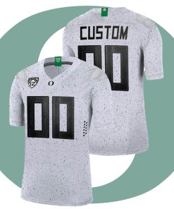 Custom Oregon Ducks White Eggshell Limited College Football Jersey
