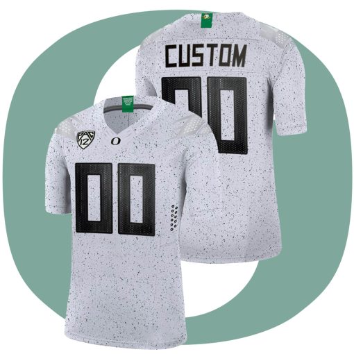 Custom Oregon Ducks White Eggshell Limited College Football Jersey