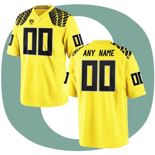 Custom Oregon Ducks Yellow College Limited College Football Jersey