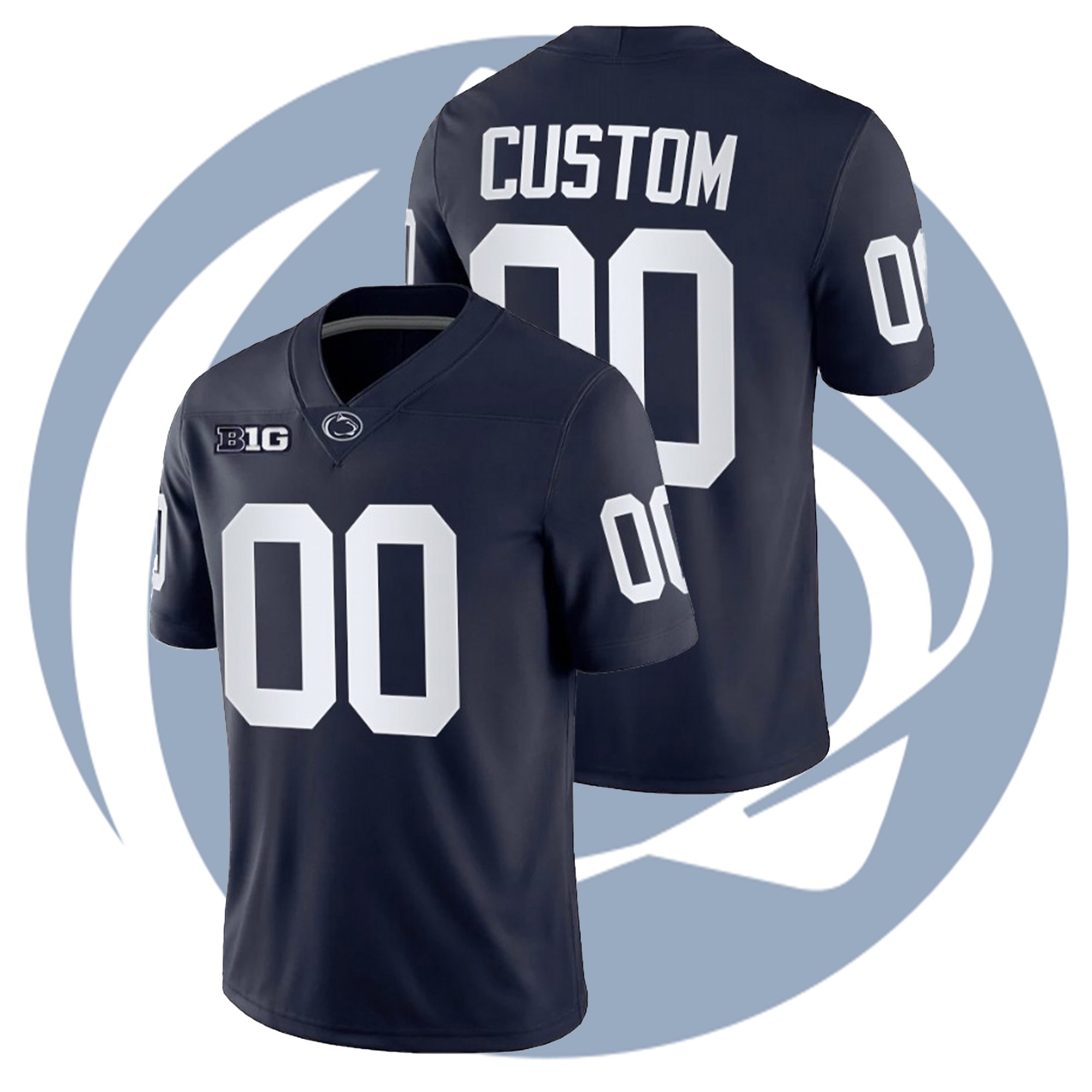 Custom Penn State Nittany Lions Navy College Football Game Jersey Custom Penn State Nittany Lions Navy College Football Game Jersey