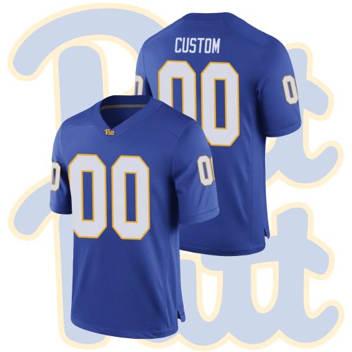 Custom Pitt Panthers Royal Game College Football Jersey