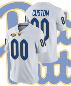 Custom Pitt Panthers White College Football Limited Jersey