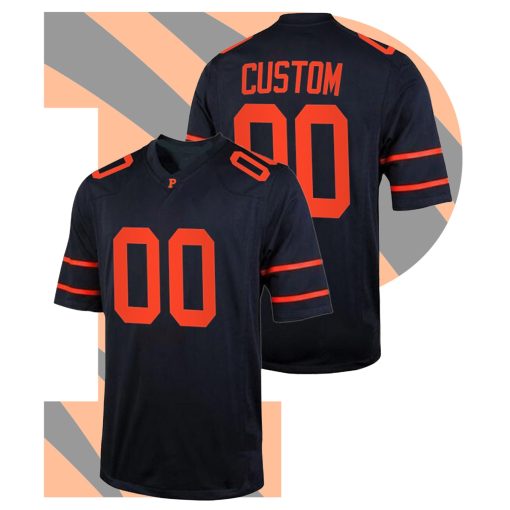 Custom Princeton Tigers Jersey Navy Ivy League Football Conference Champions