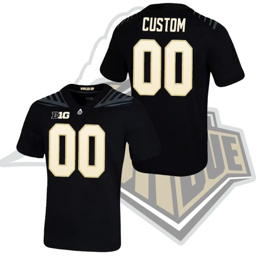 Custom Purdue Boilermakers Black Game College Football Jersey