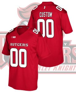 Custom Rutgers Scarlet Knights Scarlet College Football Jersey