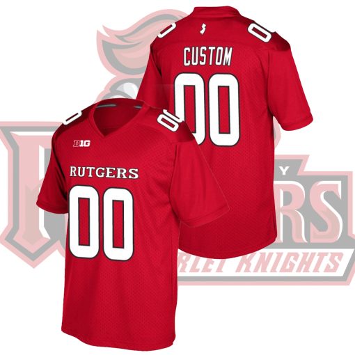 Custom Rutgers Scarlet Knights Scarlet College Football Jersey