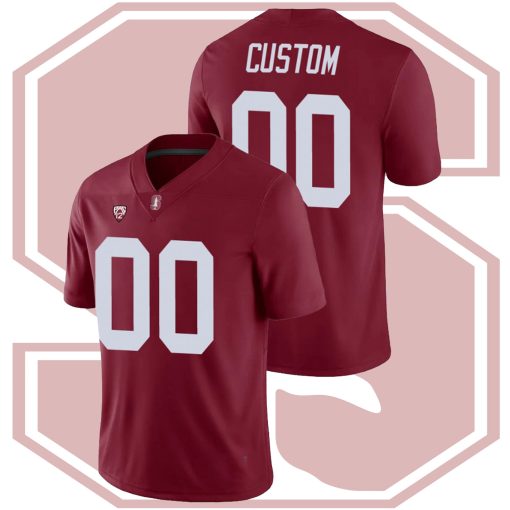 Custom Stanford Cardinal College Football Game Jersey - Cardinal