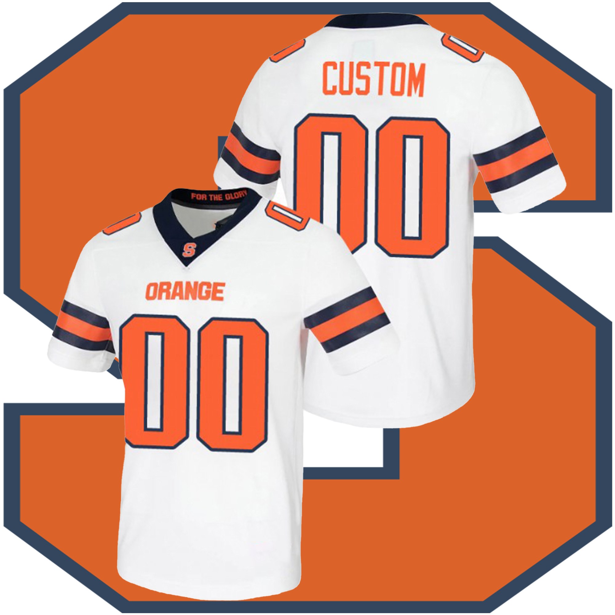 Custom Syracuse Orange Custom White Untouchable Game College Football Jersey Custom Syracuse Orange Custom White Untouchable Game College Football Jersey