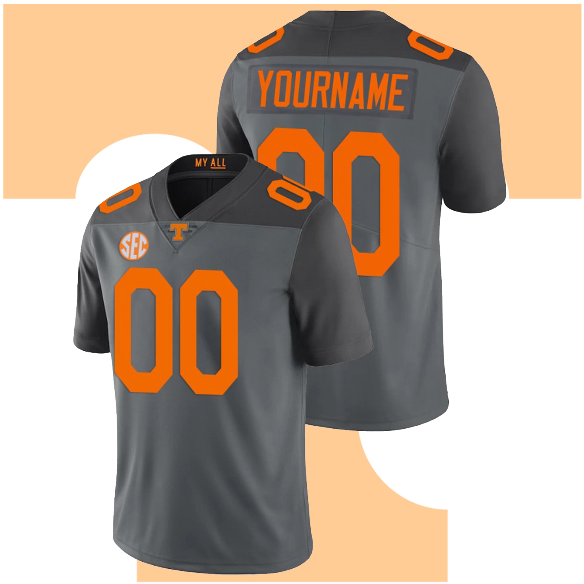 Custom Tennessee Volunteers Gray Limited College Football Jersey Custom Tennessee Volunteers Gray Limited College Football Jersey