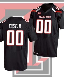 Custom Texas Tech Red Raiders Black College Football Team Jersey