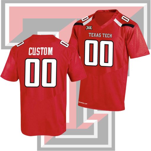 Custom Texas Tech Red Raiders Red College Football Team Jersey