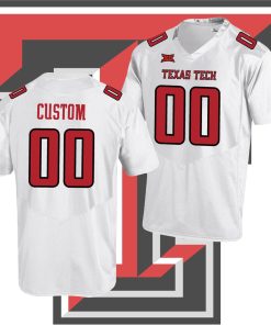 Custom Texas Tech Red Raiders White College Football Team Jersey