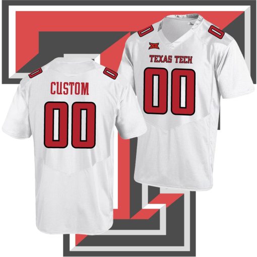 Custom Texas Tech Red Raiders White College Football Team Jersey