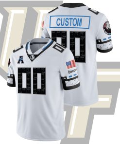 Custom UCF Knights 2021-22 White Space Game College Football Jersey
