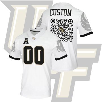 Custom UCF Knights QR Codes White 2022 Spring Game College Football Jersey