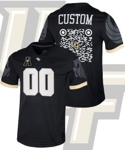 Custom UCF Knights Spring Game College Football Jersey Black QR Codes