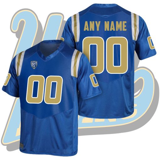 Custom UCLA Bruins Royal College Football College Jersey