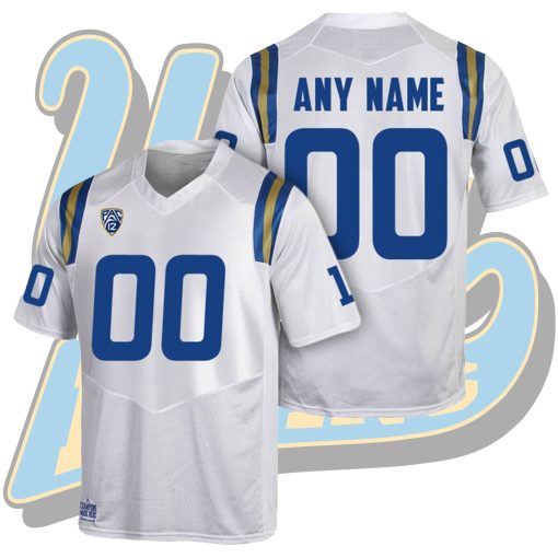 Custom UCLA Bruins White College Football Jersey