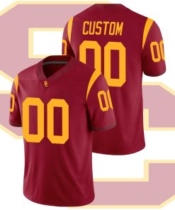 Custom USC Trojans Cardinal College Football Alumni Player Game Jersey